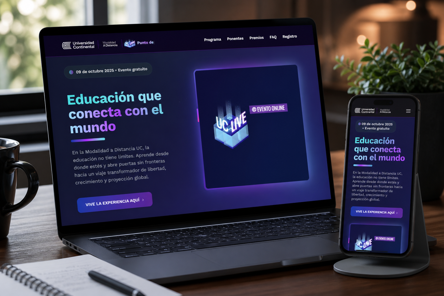 Universidad Continental Landing Page